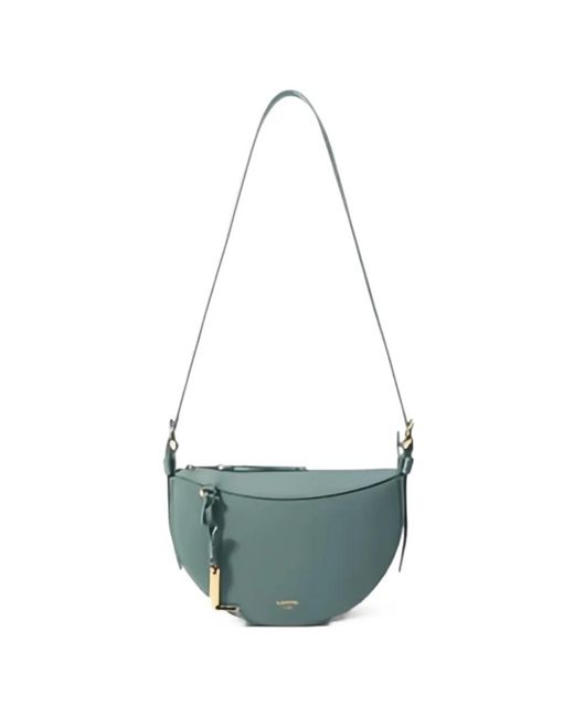 Lancel White Sac À Bandoulière En Cuir À Fini Grainé
