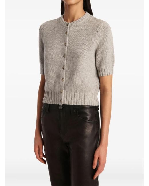 Cardigan A Maniche Corte di Khaite in Gray