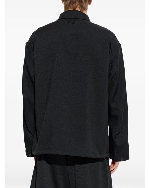 Y-3 Blue Utility Chest-Pocket Jacket for men