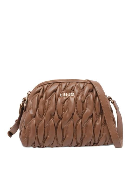 Liu Jo Medium Quilted-effect Cross Body Bag Brown