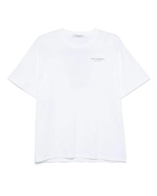 Philosophy Di Lorenzo Serafini White Recycled Organic Jersey T-Shirt Clothing