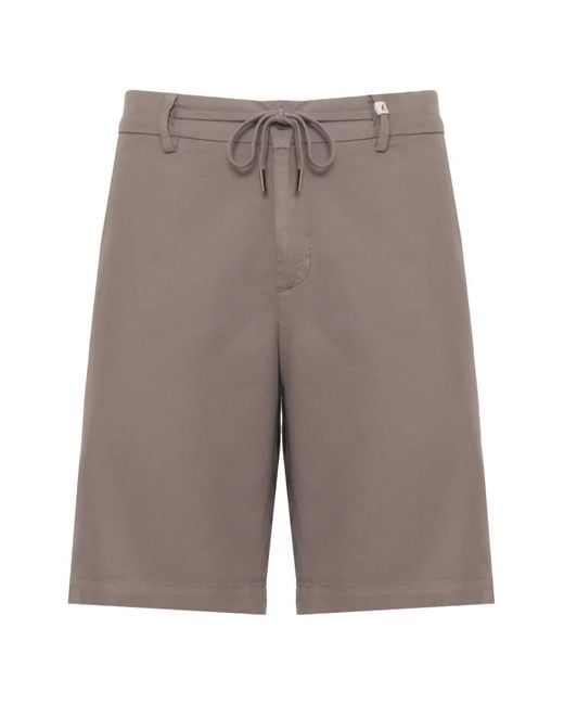 Myths Gray Drawstring-Waist Cotton Shorts for men