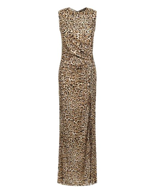 Roberto Cavalli Maxi-Jurk Met Luipaardprint in het Natural