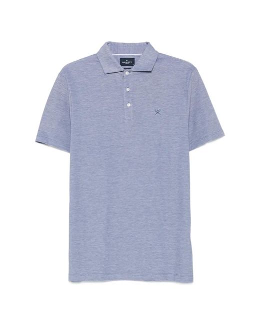 Hackett Blue Logo-Embroidered Polo Shirt for men