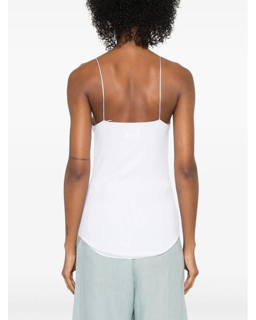 Forte_forte Geribbelde Tanktop in het White