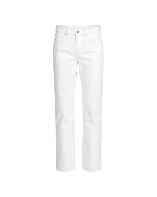 Nili Lotan White Briana Straight-Leg Jeans