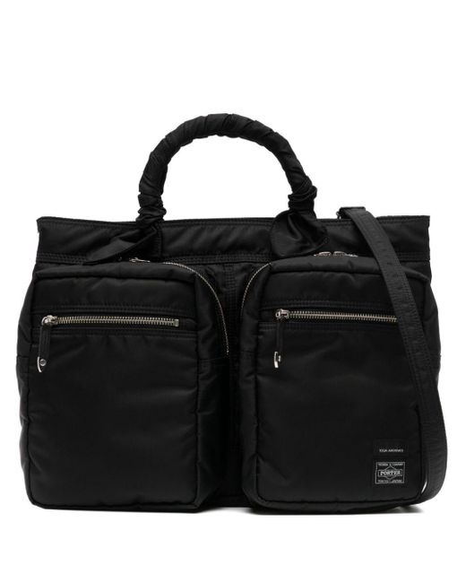 Toga Virilis Black X Porter Logo-appliqué Tote Bag for men
