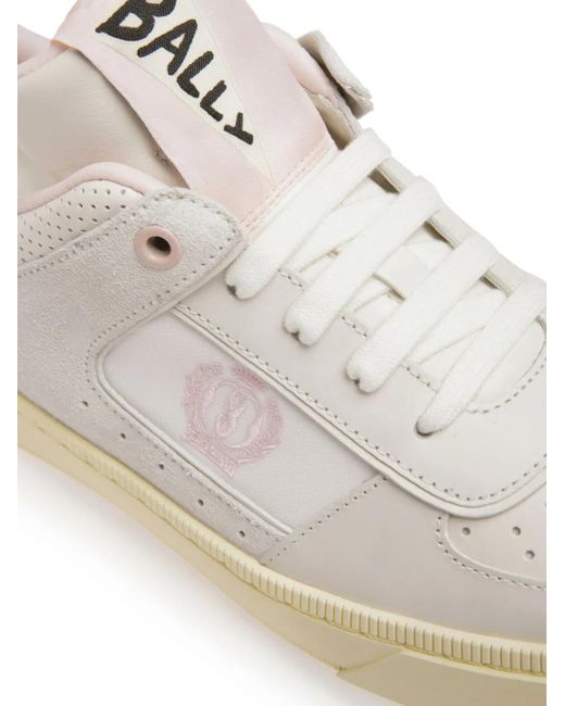 Bally White Riweira Low-Top Leather Sneakers