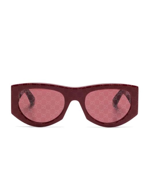 Gucci Pink Geometric-Frame Sunglasses
