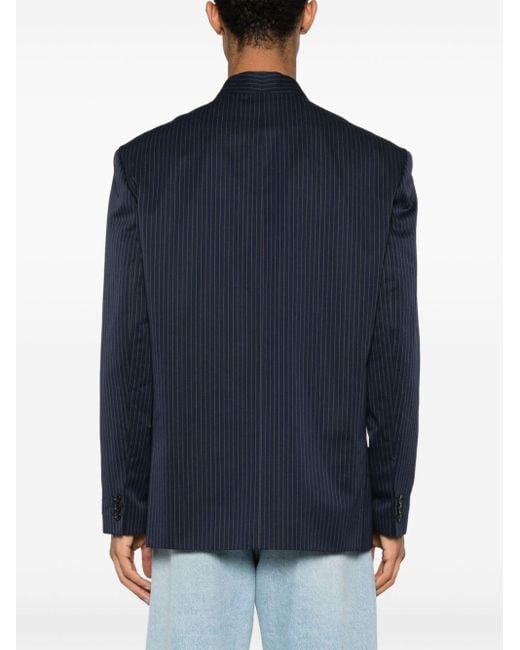 KENZO Blue Pinstripe Tailored Blazer for men