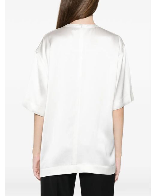 Totême  White Satin T-Shirt