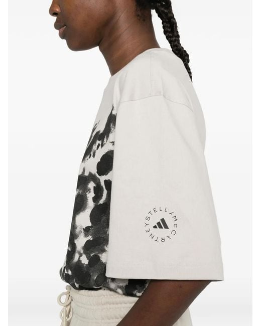 Adidas By Stella McCartney White Patterned T-Shirt
