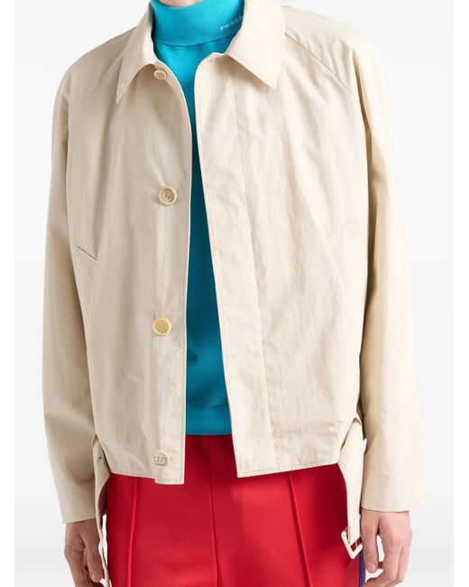 Prada White Raglan-Sleeve Jacket for men