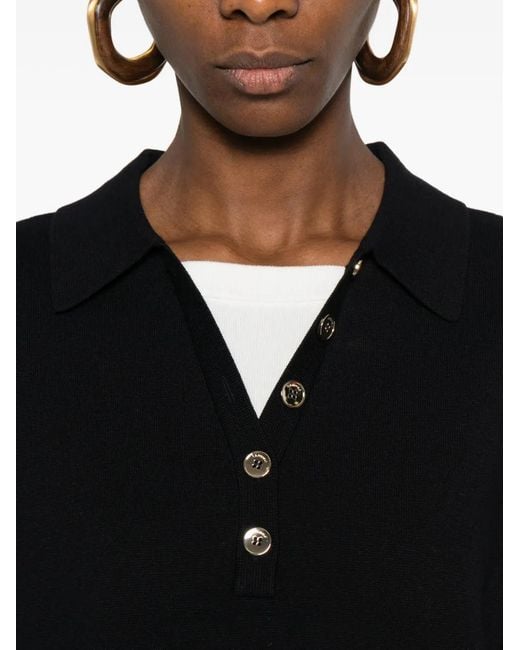 Sandro Trui Verfraaid Met Knopen En Polokraag in het Black