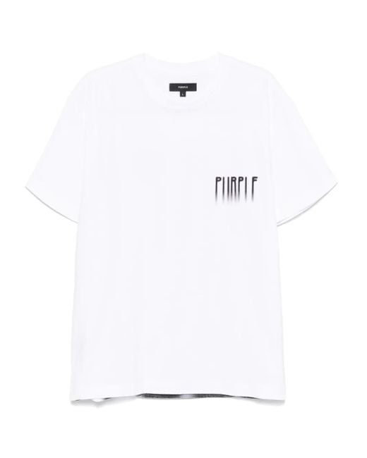 Purple Brand T-Shirt Mit Logo-Print in White für Herren