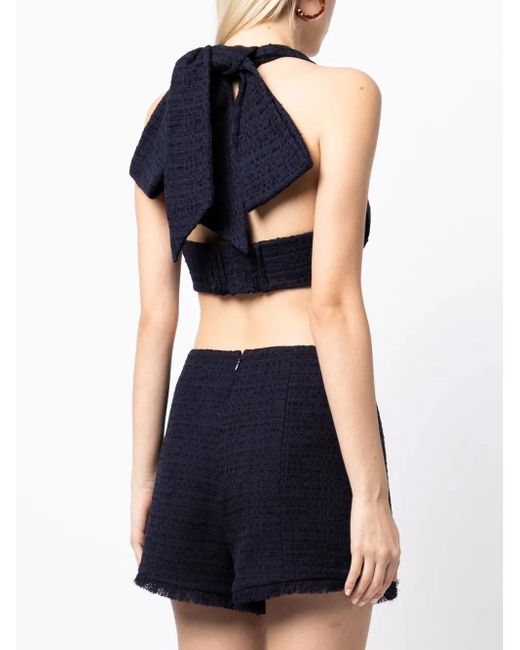 Zimmermann Cropped Haltertop in het Blue