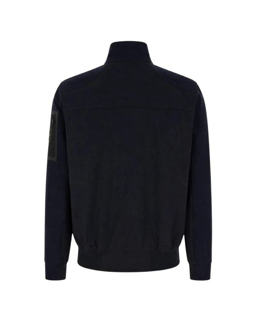 HUGO Blue Logo-Patch Zip-Up Jacket for men