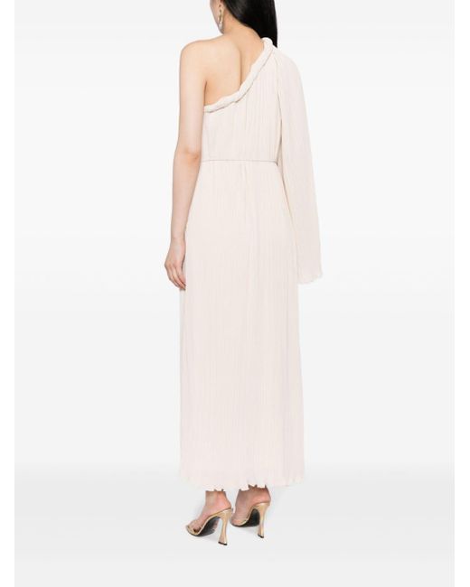 Rachel Gilbert White Crio One-shoulder Long Dress