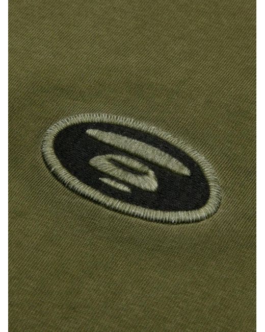 T-Shirt Con Design A Inserti di Aape By A Bathing Ape in Green da Uomo