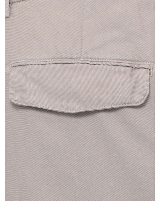 Myths Gray Cotton Cargo Shorts for men