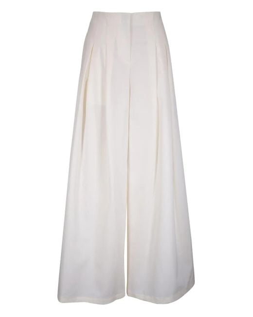 Twp White Pleated Trousers