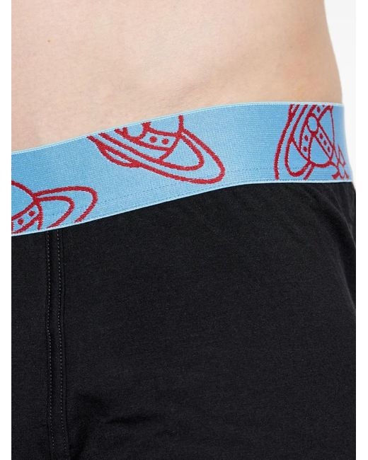 Vivienne Westwood Black Orb-Waistband Briefs Boxers for men