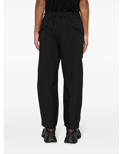 Y-3 Black Graphic Hard Shell Straight Trousers for men