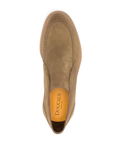 Doucal's Brown Suede Loafers for men