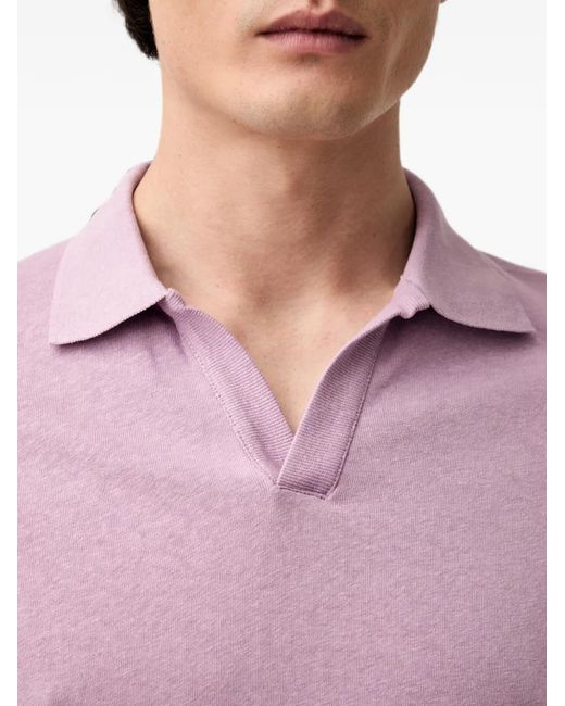 Marc O' Polo Purple Short-Sleeve Polo-Neck T-Shirt for men