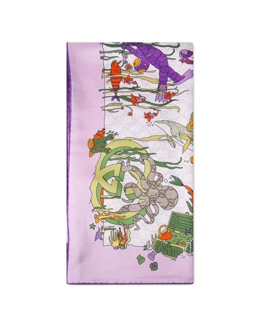Gucci Pink Silk Scarf