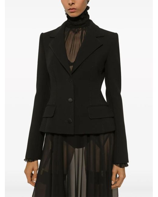 Dolce & Gabbana Black Dolce Single-Breasted Jacket