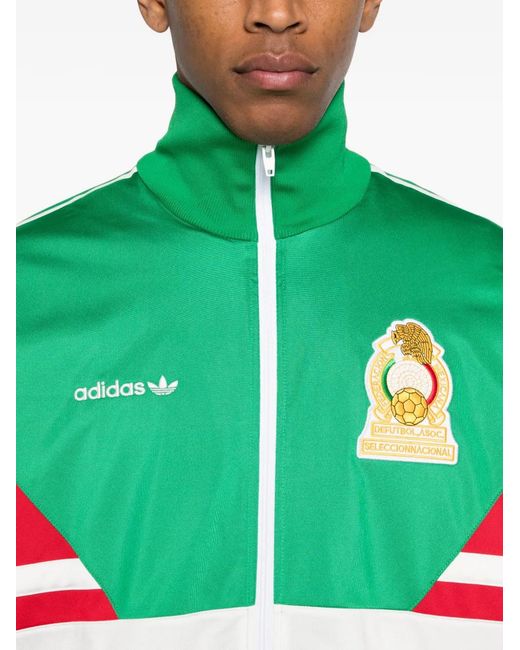 Adidas Green Sweatshirt With Shoulder Stripes for men