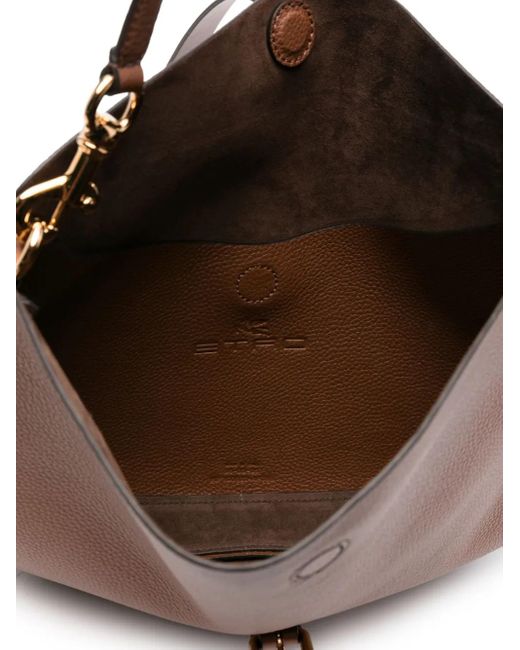 Etro レザー ショルダーバッグ Brown