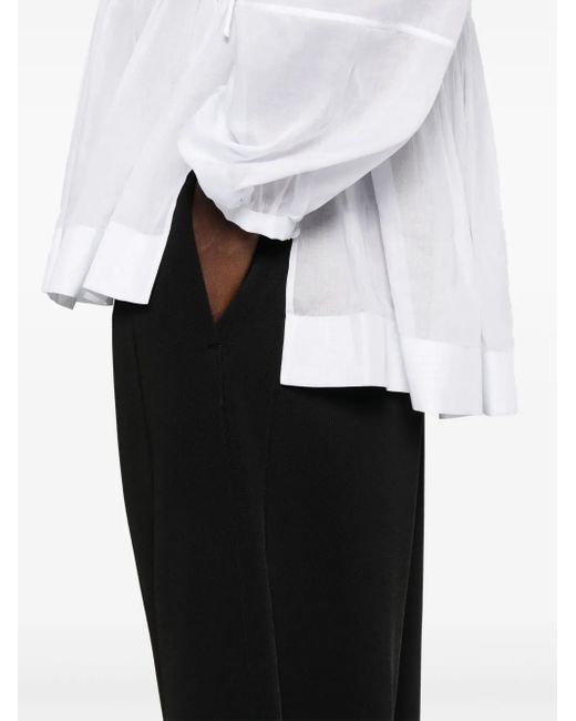 Jil Sander Black High-Waist Track Trousers