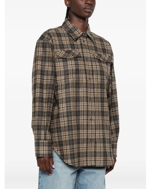 Rohe Gray Western Checked Overshirt