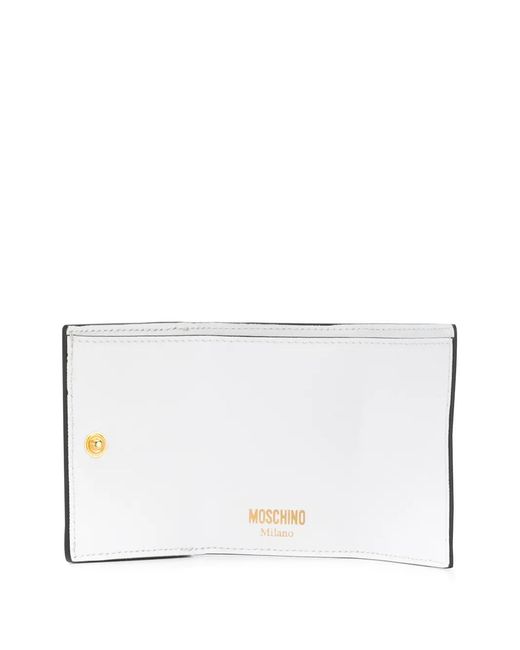 Moschino White Mini Logo-Print Wallet