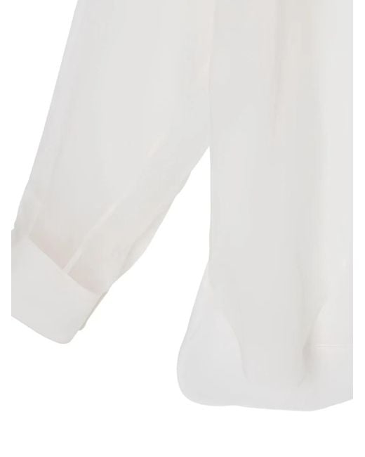 The Row White Button-Up Shirt