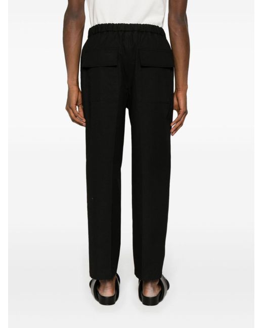 Pantalon ample à lien de resserrage Jil Sander pour homme en coloris Black