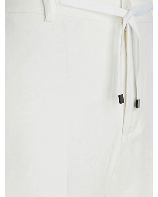 Brian Dales White Tapered Trousers for men