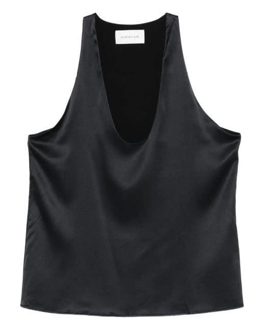 ARMARIUM Black Halterneck Satin Tank Top