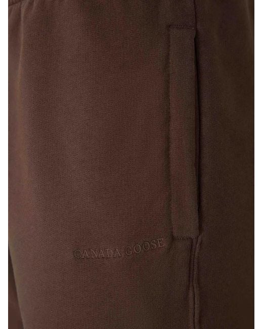 Canada Goose Brown Embroidered Track Pants