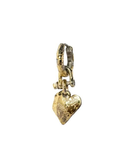 Parts Of 4 Metallic Jazz's Solid Heart Earring