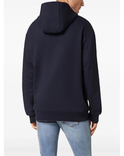 Philipp Plein Blue Iconic Plein Hoodie for men