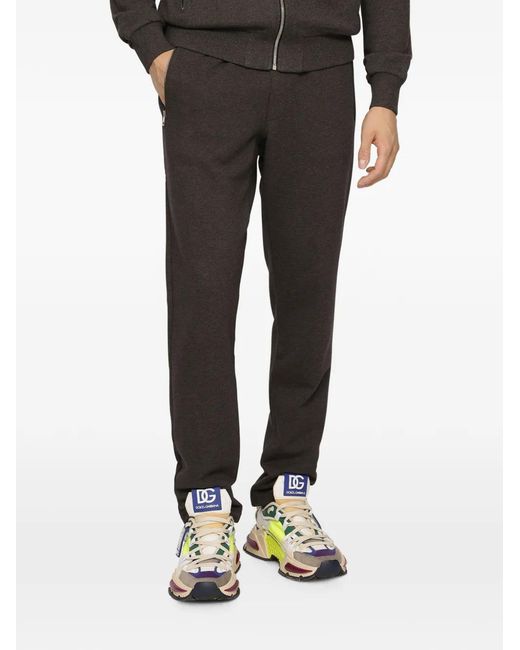 Dolce & Gabbana Gray Drawstring Track Pants for men