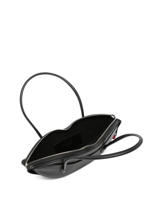 Fiorucci Black Lips-Shape Tote Bag