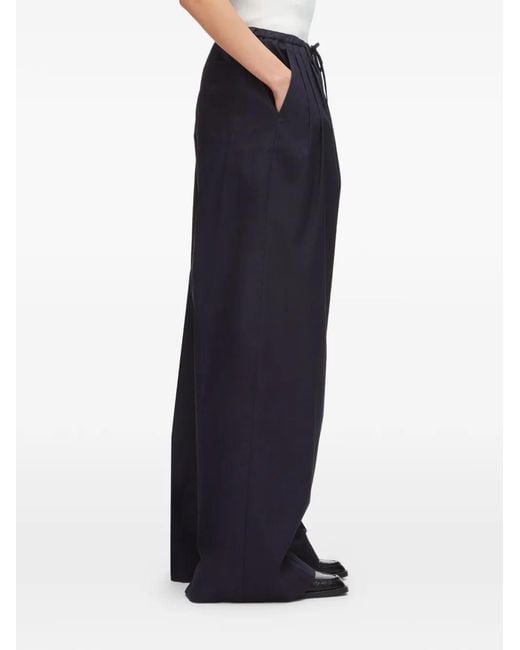 3.1 Phillip Lim Blue Drawstring Wide-Leg Trousers