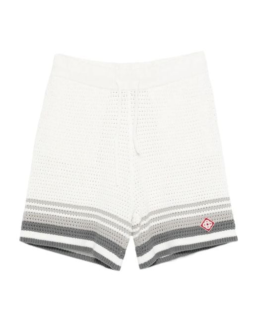 Casablanca White "Crochet" Shorts for men