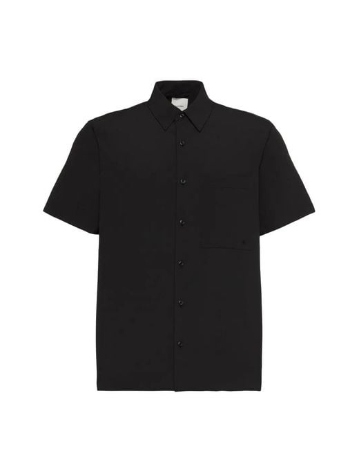 Calvin Klein Black Chemise À Manches Courtes En Crépon for men