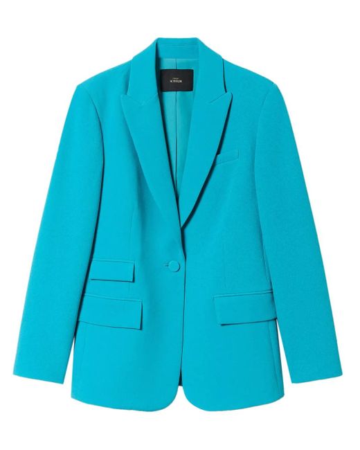 Twinset Blue Cady-Texture Blazer