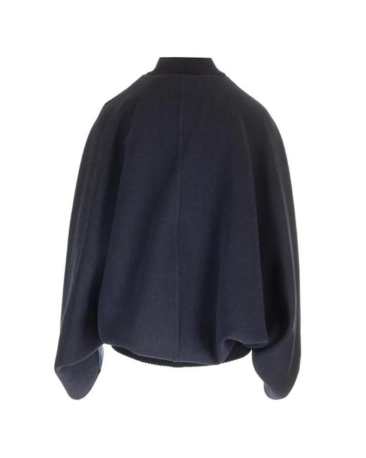 Max Mara Blue Cashmere Bomber Jacket